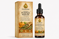Glovine seed oil products including boxes and droppers on a white background